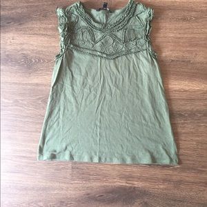 Banana Republic Sleeveless Top Green XS